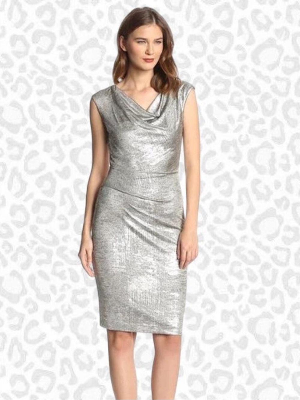 Vince Camuto Metallic Cocktail Dress Size 2